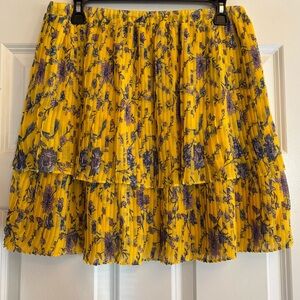 Banana Republic Floral Yellow Skirt, size Small